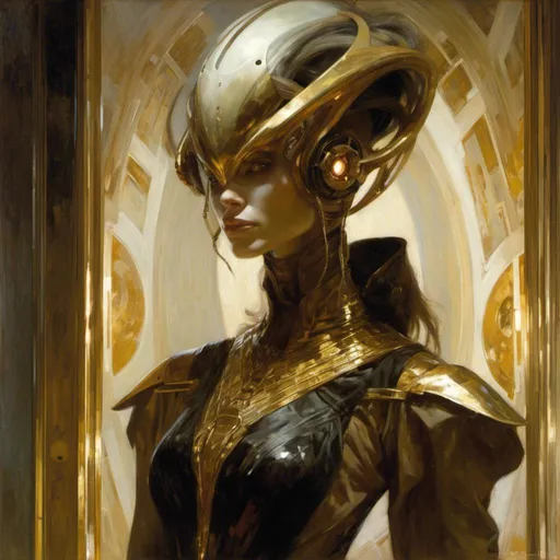 Prompt: An ominous  and gloomy  <mymodel> portrait of an  alien 
 warframe glowing in the darkness

, a  stunning Peter Gric's masterpiece by Anders  Zorn and Joseph Christian Leyendecker 

, neat and clear  tangents  full of negative space