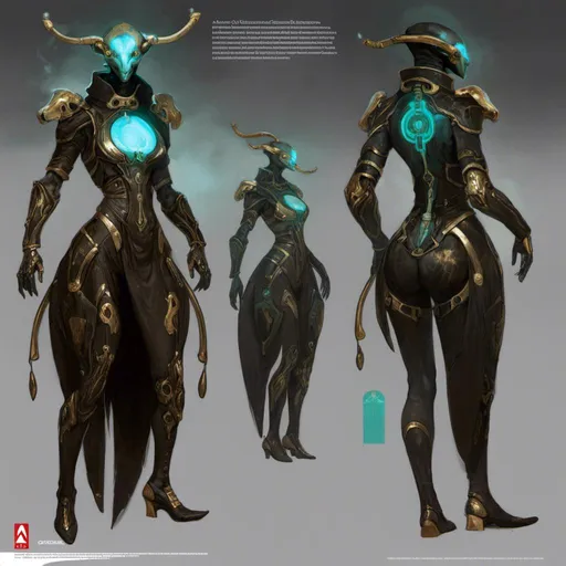 Prompt: A turnaround  reference sheet for the concept  character design of 

an ominous  and gloomy  <mymodel>  alien warframe with carved cyan circuitry glowing in the darkness

, a  stunning Peter Gric's sci-fi masterpiece by Anders  Zorn and Joseph Christian Leyendecker 

, neat and clear  tangents  full of negative space