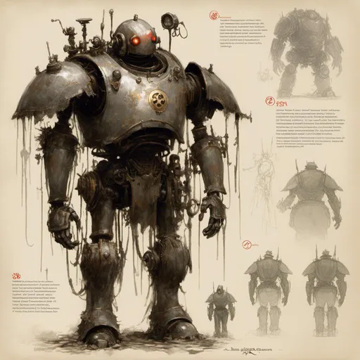 Prompt: A <mymodel> turnaround reference sheet for the concept character design of 

an ominous and gloomy baymax


, a stunning Alphonse Mucha's masterpiece by Anders Zorn and  Joseph Christian Leyendecker

, dramatic lighting  with detailed shadows and highlights increasing depth of perspective and 3D volumetric drawing 