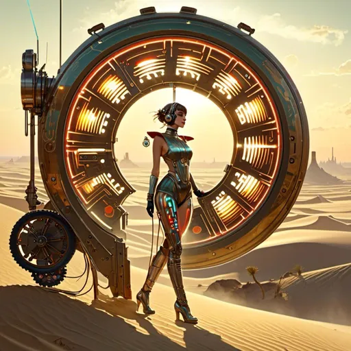 Prompt: A <mymodel> concept art illustration of a vintage luxurious dieselpunk monowheels fully carved by multicolored circuitry patterns shedding flaring volumetric light shafts throughout the darkness of  gloomy wasteland dunes at night

, a stunning Alphonse mucha masterpiece in retro-futuristic sci-fi art deco artstyle by Anders Zorn and Joseph Christian Leyendecker 

, neat and clear tangents full of negative space 

, ominous dramatic lighting with detailed shadows and highlights enhancing depth of perspective and 3D volumetric drawing

, colorful vibrant painting in HDR with shiny shimmering reflections