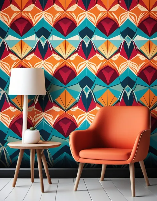Prompt: modern wallpaper design for "Ubermensch Crafts & Click Center", vibrant colors, dynamic pattern, high-resolution detail, engaging visuals, inspiring atmosphere, professional and welcoming, ideal for office, unique craftsmanship imagery, abstract elements reflecting creativity, beautifully designed to enhance workspace, ultra-detailed and visually captivating. And no chair and table will appear with that