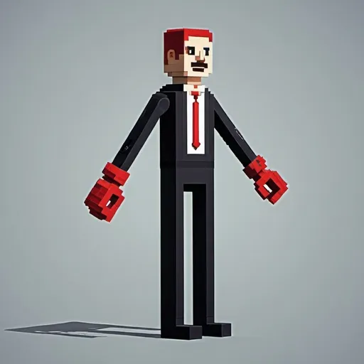 Prompt: pixel man