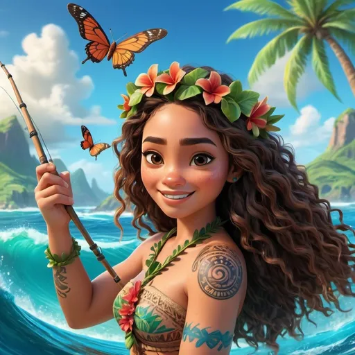 Prompt: Crear imagen de Vaiana
