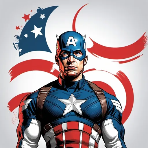 Prompt: Captain America and yellow tshirt printing services business monitizing in india