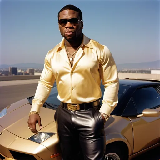 Prompt: 50 cent, 1980, jazz singer, silk shirt, leather pants, shiny shoes, lamborghini, pretty ladies, sunglasses, sunny sky, curly hair, panavision, RAW photo, night club, gold rings



















