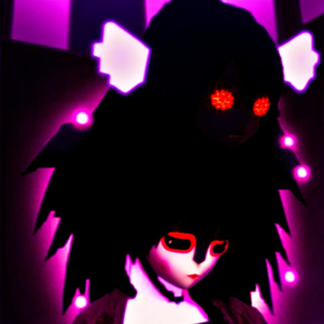 Prompt: Anime girl in a gothic dress, blindfolded, cute, highres, ultra-detailed, anime, gothic, blindfolded, detailed dress, cute, atmospheric lighting
