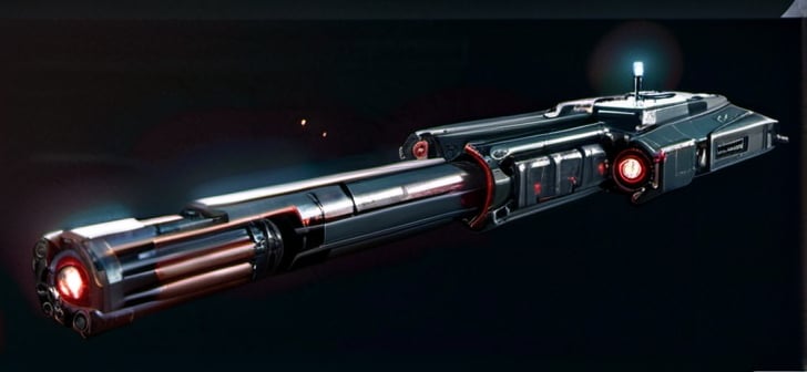 Prompt: Futuristic comic book illustration of a menacing double barreled turret weapon, with a sleek black background and ominous red lighting, detailed copper metallic texture, military artillery canon, high-tech futuristic weaponry, intense red glow, comic book style, 100mm, white aluminum metallic primary color, metallic copper brown secondary color, detailed concept art, professional, atmospheric lighting