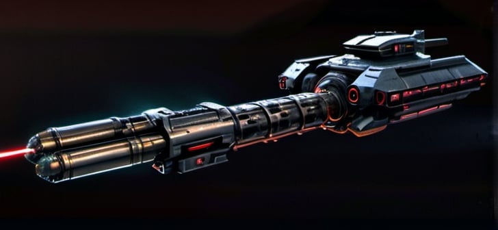 Prompt: Futuristic comic book illustration of a menacing double barreled turret weapon, with a sleek black background and ominous red lighting, detailed copper metallic texture, military artillery canon, high-tech futuristic weaponry, intense red glow, comic book style, 100mm, white aluminum metallic primary color, metallic copper brown secondary color, detailed concept art, professional, atmospheric lighting