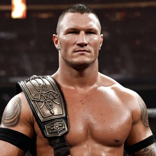 Prompt: Can you do an image of Randy Orton as Gladiator 