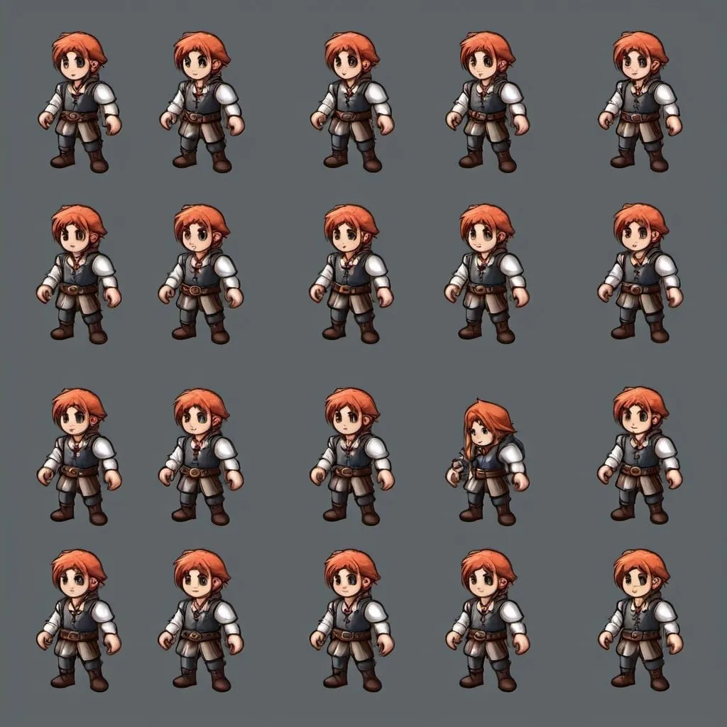 Prompt: 2D Sprite for RPG game