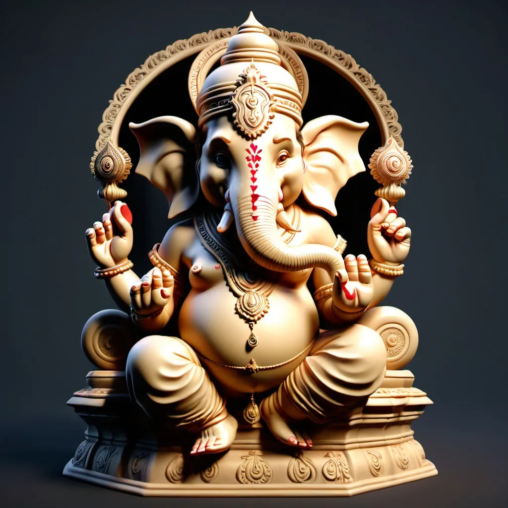 Prompt: 3D Ganesha 