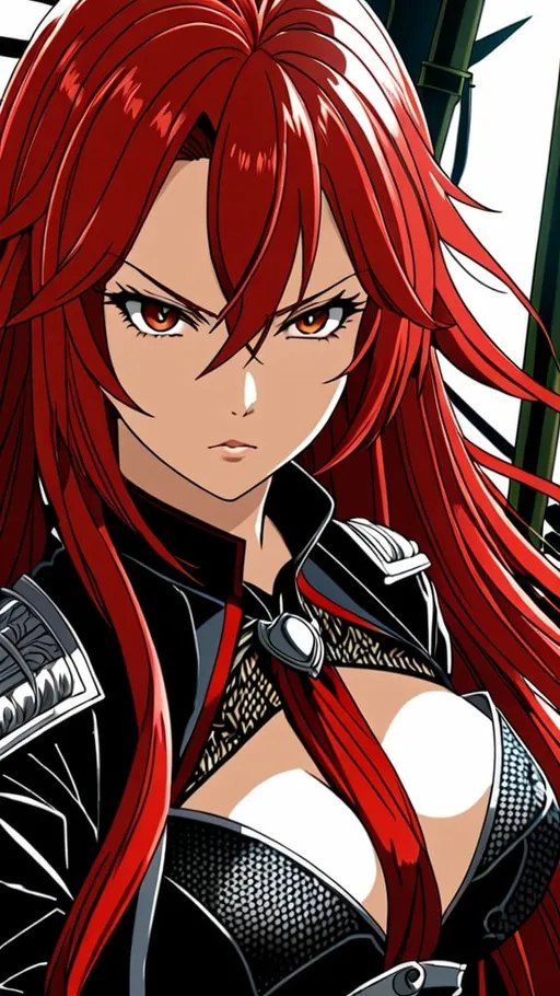Prompt: anime, women, detailed, red hair, fierce, , very detailed