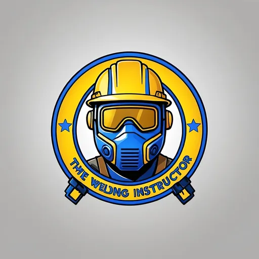 Prompt: Help me create a logo for an Instagram page called “The Welding Instructor” 

Use the colors blue and yellow