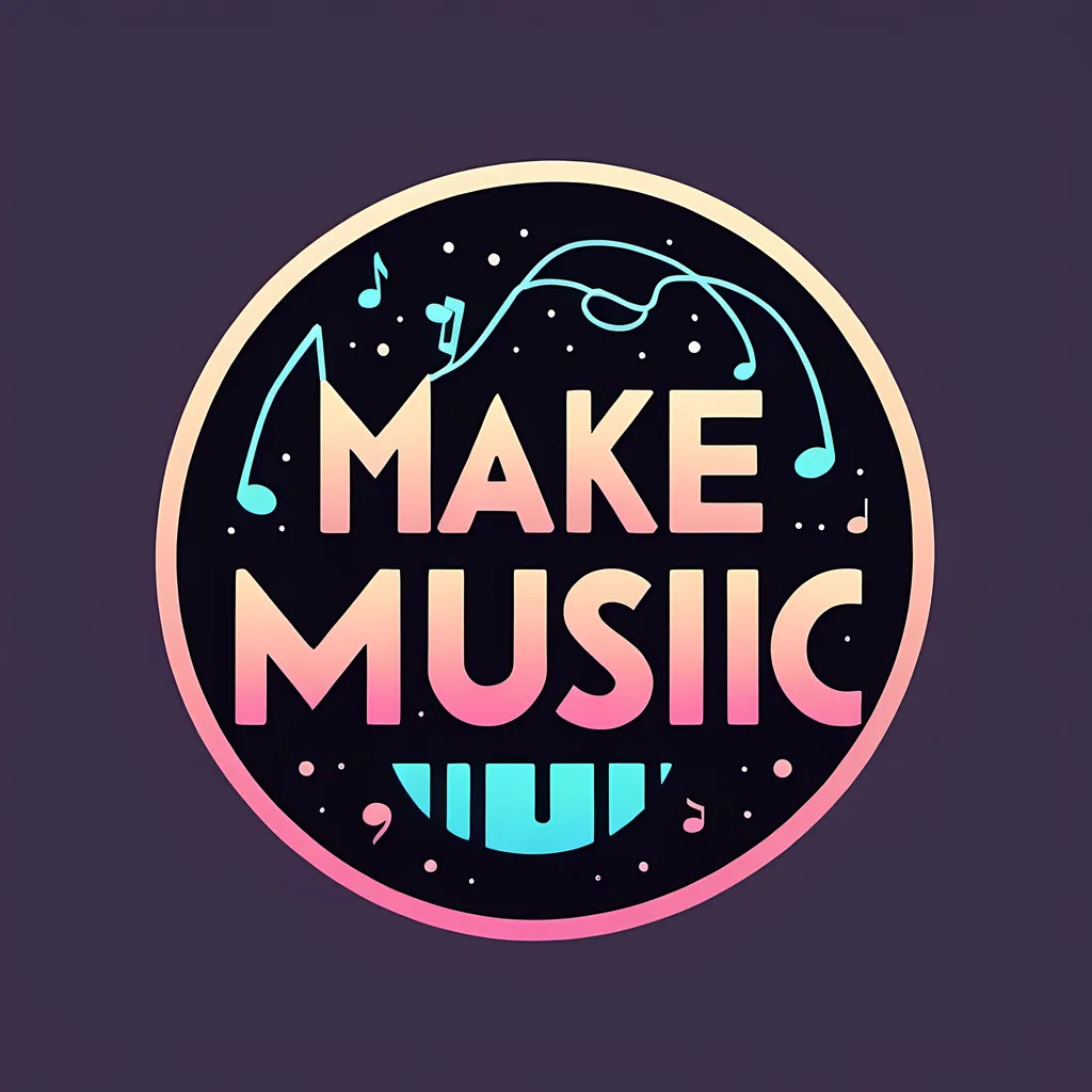 Prompt: Make music logo the name is Lofi music