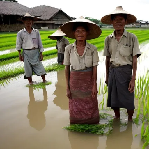 Prompt: rice farmers 