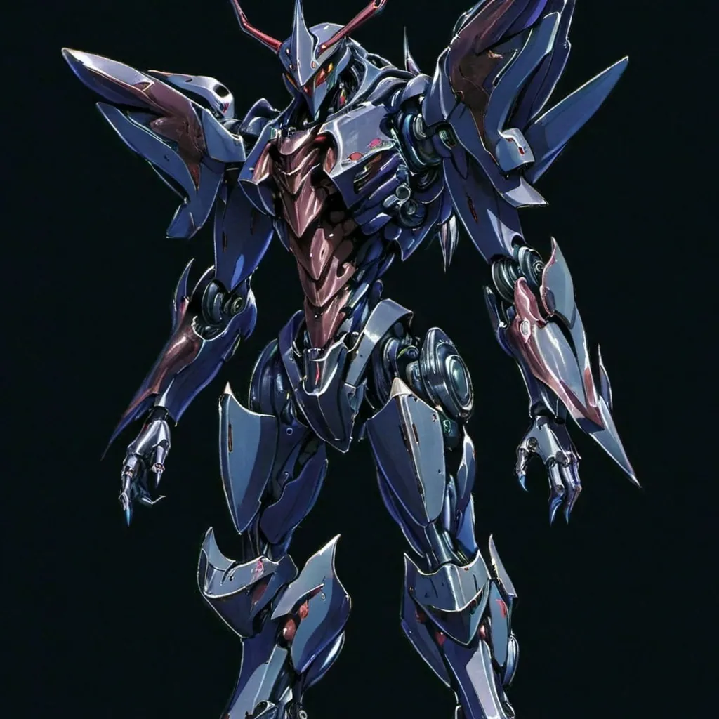 Prompt: Evagallion mecha 