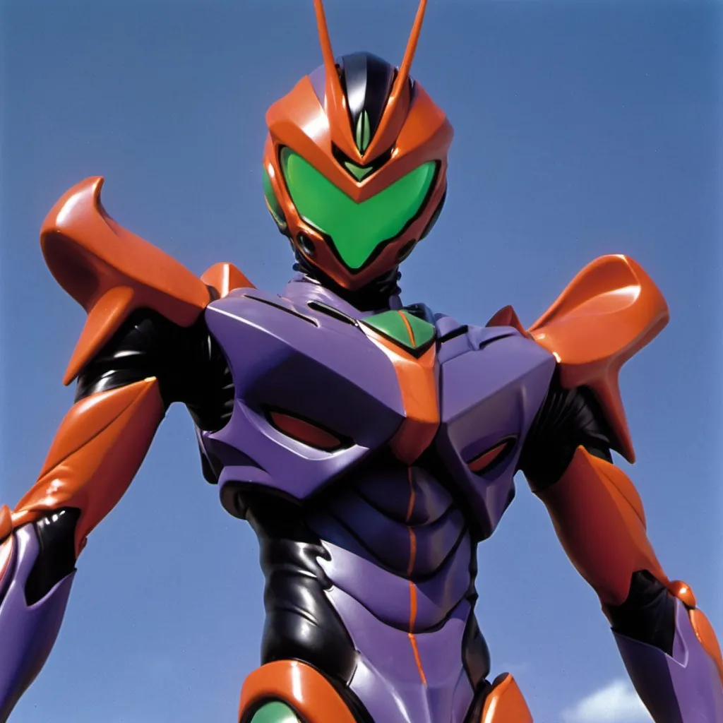 Prompt: Kamen rider Evagallion 