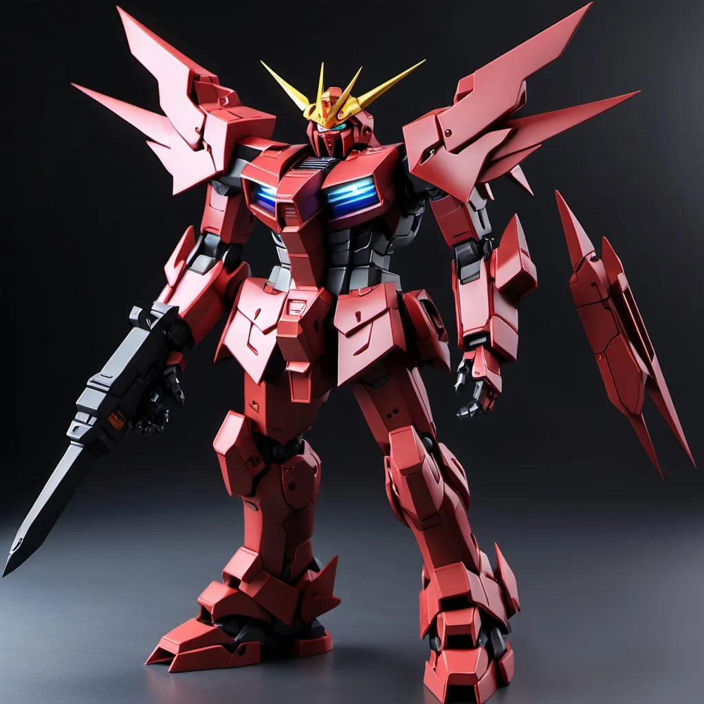 Prompt: Sci-fi Demon Knight gundam mecha