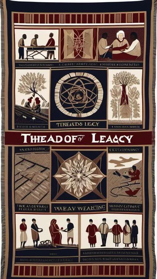 Prompt: Theme: "Threads of Legacy"
Cover Design: A tapestry-style design showing threads weaving through different iconic moments and milestones of the institution. Tagline: "Weaving Generations, Strengthening Bonds"