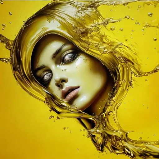 Prompt: hourgrall filles works with yellow liquid, realistic, high definition.
