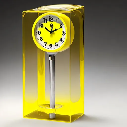 Prompt: YELLOW LIQUID TIME CLOCK

