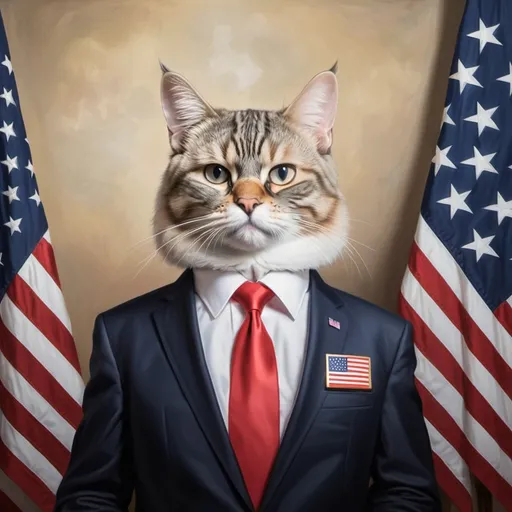 Prompt: gatto presidente degli stati uniti d'america