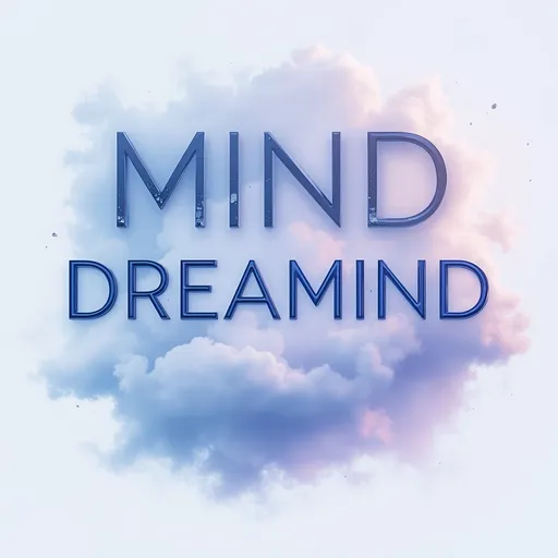 Prompt: create a logo MINDDREAMIND to evoke a sense of tranquility and limitless possibilities.