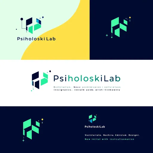 Prompt: Sleek and modern logo for PsiholoskiLab, minimalist geometric shapes, cool green and blue 
color scheme, reflects innovation and cutting-edge technology, professional and versatile design, ideal for digital and print media, high contrast and clean lines, iconic and memorable symbolism, eye-catching aesthetics, vector artwork for scalability and precision, attention to detail in composition and harmony.



