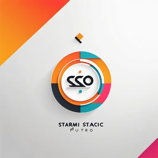 Prompt: logo design, SEO concept, inspired by Slavimir Stojanović FUTRO, sleek and modern aesthetic, geometric shapes and bold lines, vibrant color palette, engaging and professional appeal, minimalist design elements, eye-catching composition, high-resolution, professional branding, digital-friendly, precise, and balanced layout.