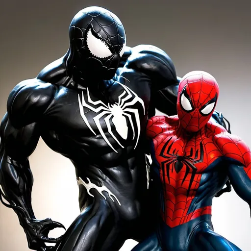 Prompt: Spider-Man and Venom