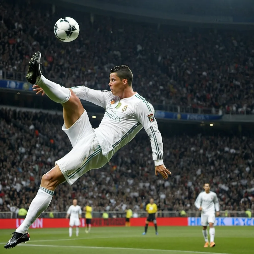 Prompt: Ronaldo bicycle kick score