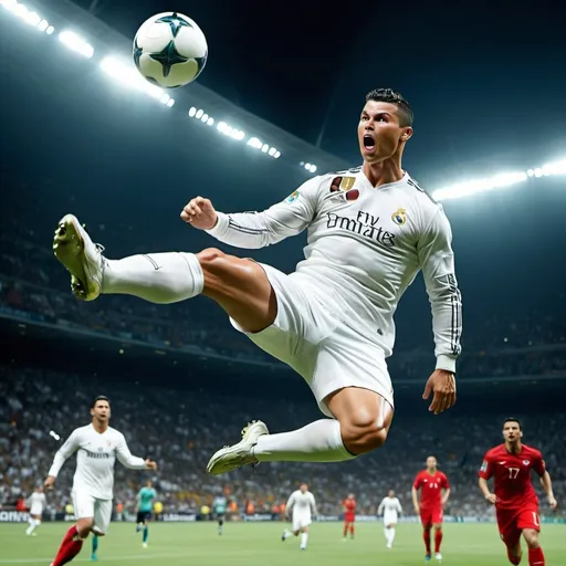 Prompt: Ronaldo bicycle kick