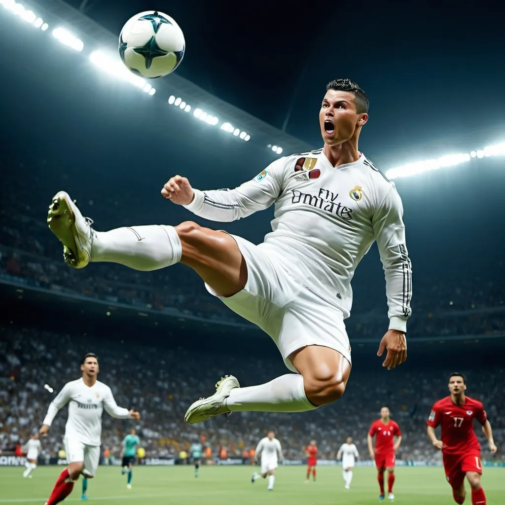 Prompt: Ronaldo bicycle kick