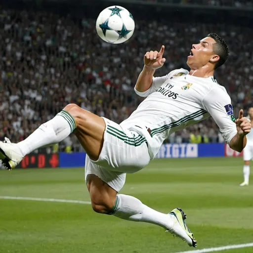 Prompt: Ronaldo bicycle kick