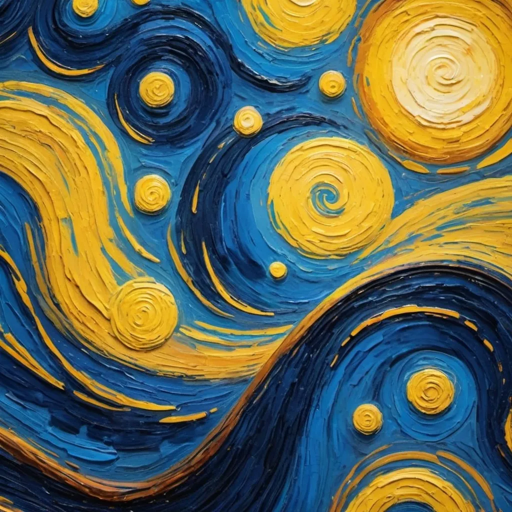 Prompt: fondo para linkedin basado van gogh