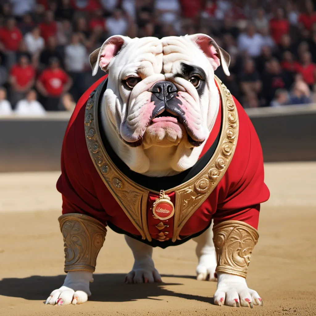 Prompt: bulldog matador mashup