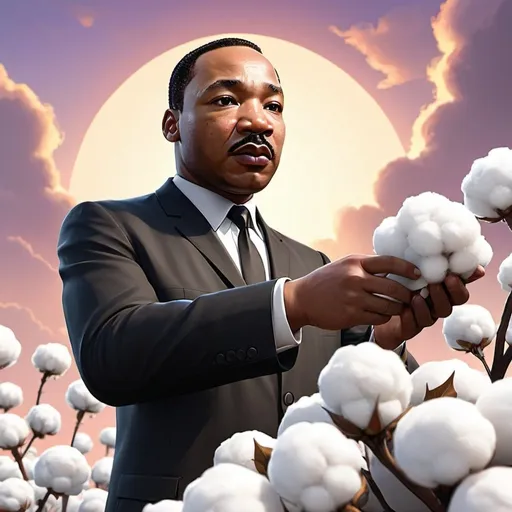 Prompt: martin luther king picking cotton fortnite