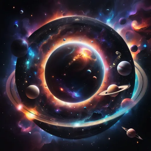 Prompt: A cosmic-themed music cover portrait set in deep space, featuring a surreal composition of glowing planets, distant galaxies, and nebulas swirling with musical notes. Use low ambient lighting with radiant highlights from stardust and orbiting lights. Textures include glass-like surfaces on planets, velvet black space, soft matte craters, metallic satellite rings, and faint vinyl record patterns embedded in planetary surfaces. Incorporate floating music notes made from shimmering crystal and liquid silver. Add the company name "ValwezzyEntertainment" in bold, futuristic typography etched into a glowing asteroid or hovering in the foreground like a hologram. Overall tone is mystical, artistic, and cinematic.

Style Tags (optional for OpenArt):
Surrealism, Space Art, Sci-Fi Album Cover, Cinematic, Low Lighting, Texture-Rich, Music Vibes, Futuristic Typography 
