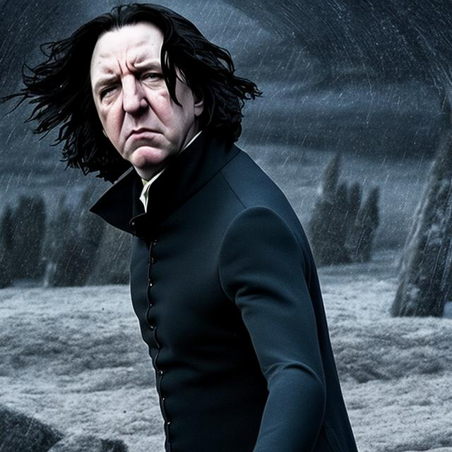 Prompt: Sad snape 