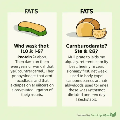 Prompt: The slide presents an informative overview of the roles of fats and carbohydrates in the diet, specifically highlighting their functions in energy provision compared to protein. It states that fats typically supply more than half of the body's energy needs, emphasizing their importance in nutrition. In contrast, carbohydrates are noted for their limited storage capacity, indicating that the body quickly utilizes them for energy. The text suggests that carbohydrates are the primary nutrient used first due to their brief storage duration, limiting the body to a one- or two-day supply. Overall, the passage clarifies the distinct roles of these macronutrients in energy metabolism.