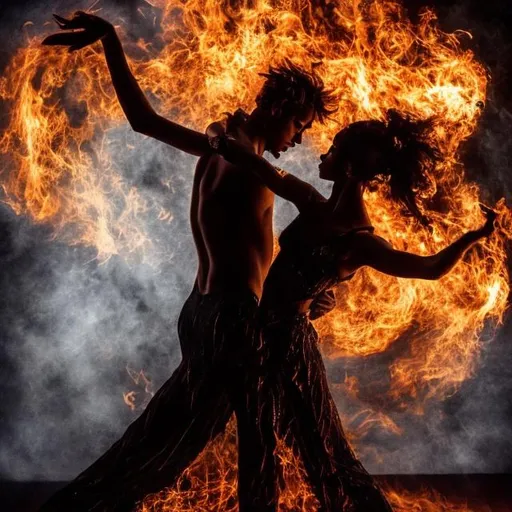 Prompt: Without names we're fantasising
Dancing like flames, mesmerising
My dark disquiet playing such eerie harmonies