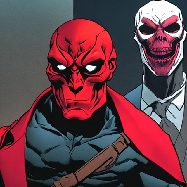 Prompt: Jordan Peterson meeting red skull