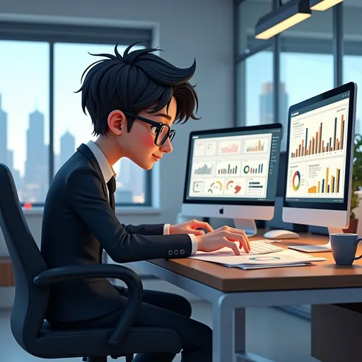 Prompt: @jvRnvknKYkIy6RyVSbSy is working in the office as Analayst, figuring out something