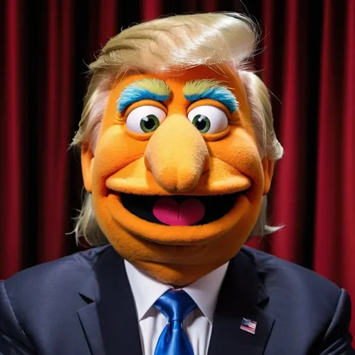 Prompt: Donald trump as a muppet