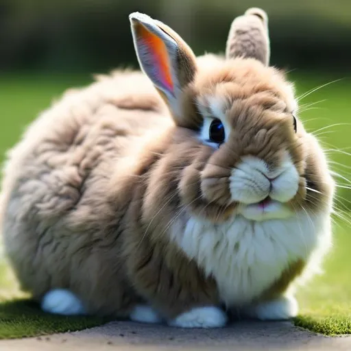 Prompt: fluffy rabbit