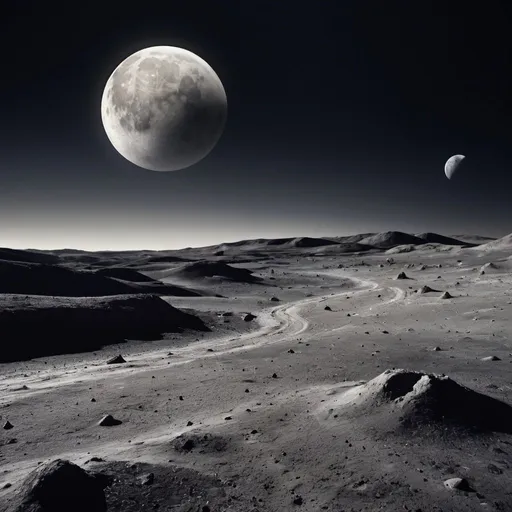 Prompt: Lunar landscape 
