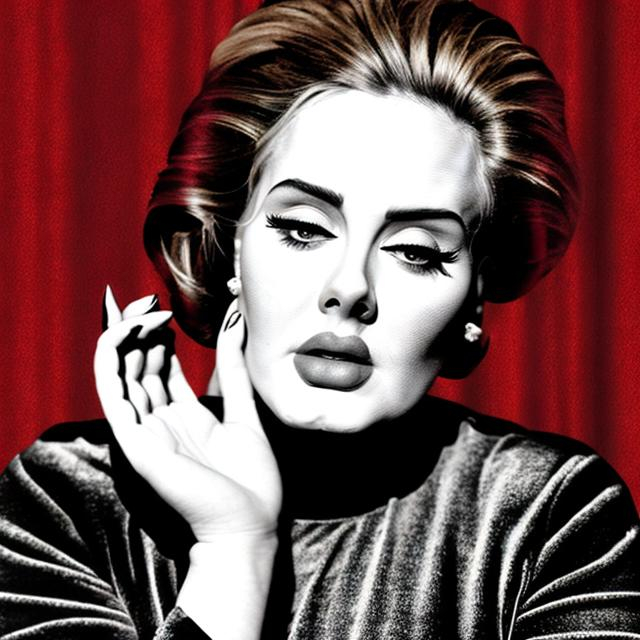 Prompt: Adele in Velvet Elvis Style

