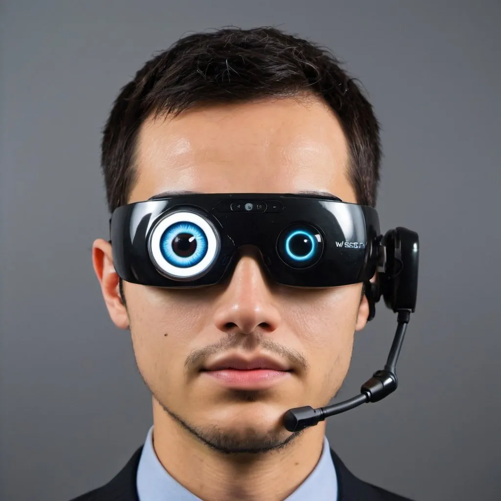 a robotic eye headset