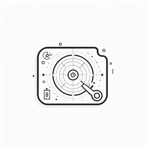Prompt: Minimal flat icon depicting technological opportunities in data analytics, B&W, flat minimal line design, high quality, SVG format, technological concept, minimalistic, white background, digital security, modern, sleek design, simple but impactful, clean lines, professional, minimalistic style