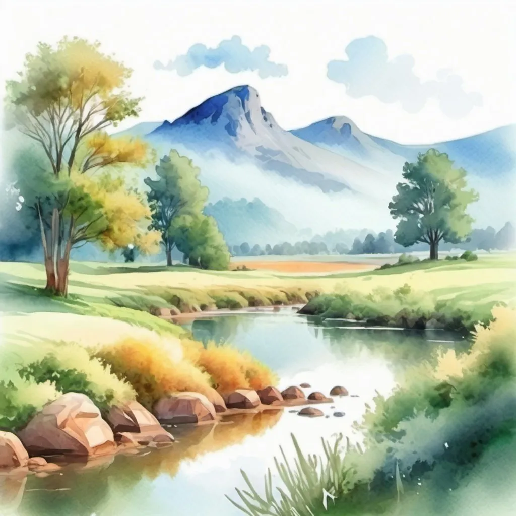Prompt: beautiful landscape, watercolor style 